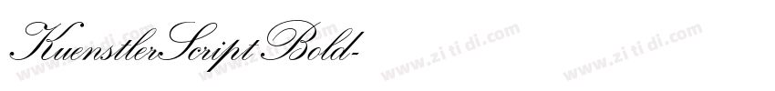KuenstlerScript Bold字体转换